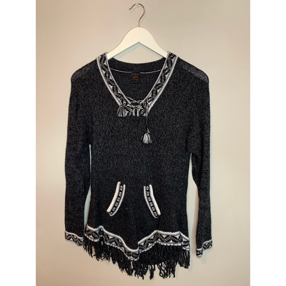 Grey knit sweater